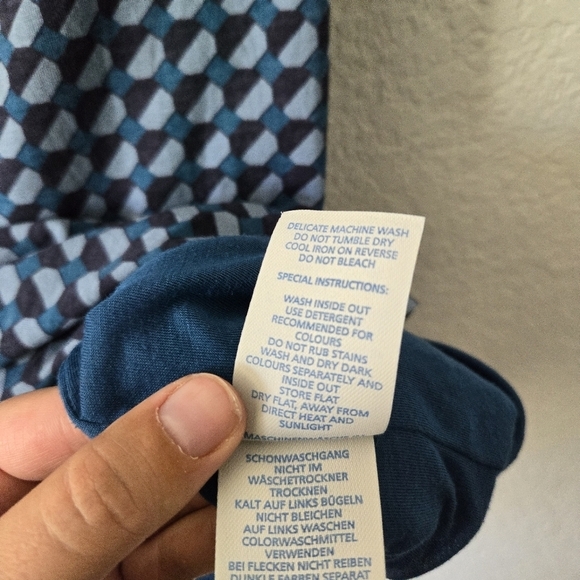 Boden 6R Cowl Neck Sheath Mini Dress Blue Geometric - Picture 7 of 8